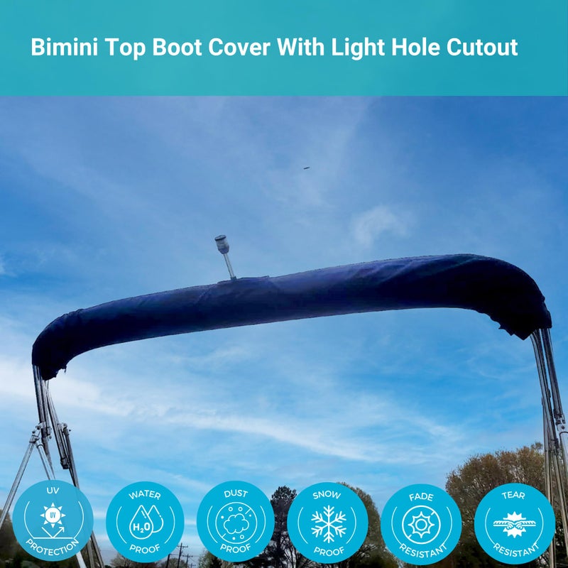 Savvycraft Bimini Top Storage Boot 91"-96" Width Grey Color, Waterproof UV Protection Bimini Top Replacement Boot, Fit Round and Square Tube - Image 5